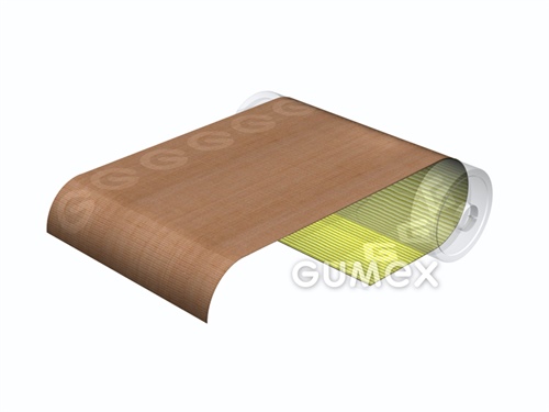Selbstklebendes Teflonglasgewebe, 0,115mm, Breite 1000mm, PTFE, -73°C/+260°C, braun, 